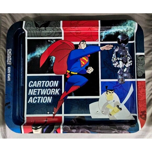 Cartoon Network/Adult Swim  Superman,Samurai Jack  supersized TV Tray with Stand - Picture 1 of 5